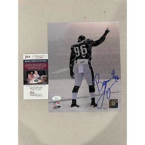 Bennie Logan signed autographed Philadelphia Eagles Snow Bowl 8x10 Photo JSA